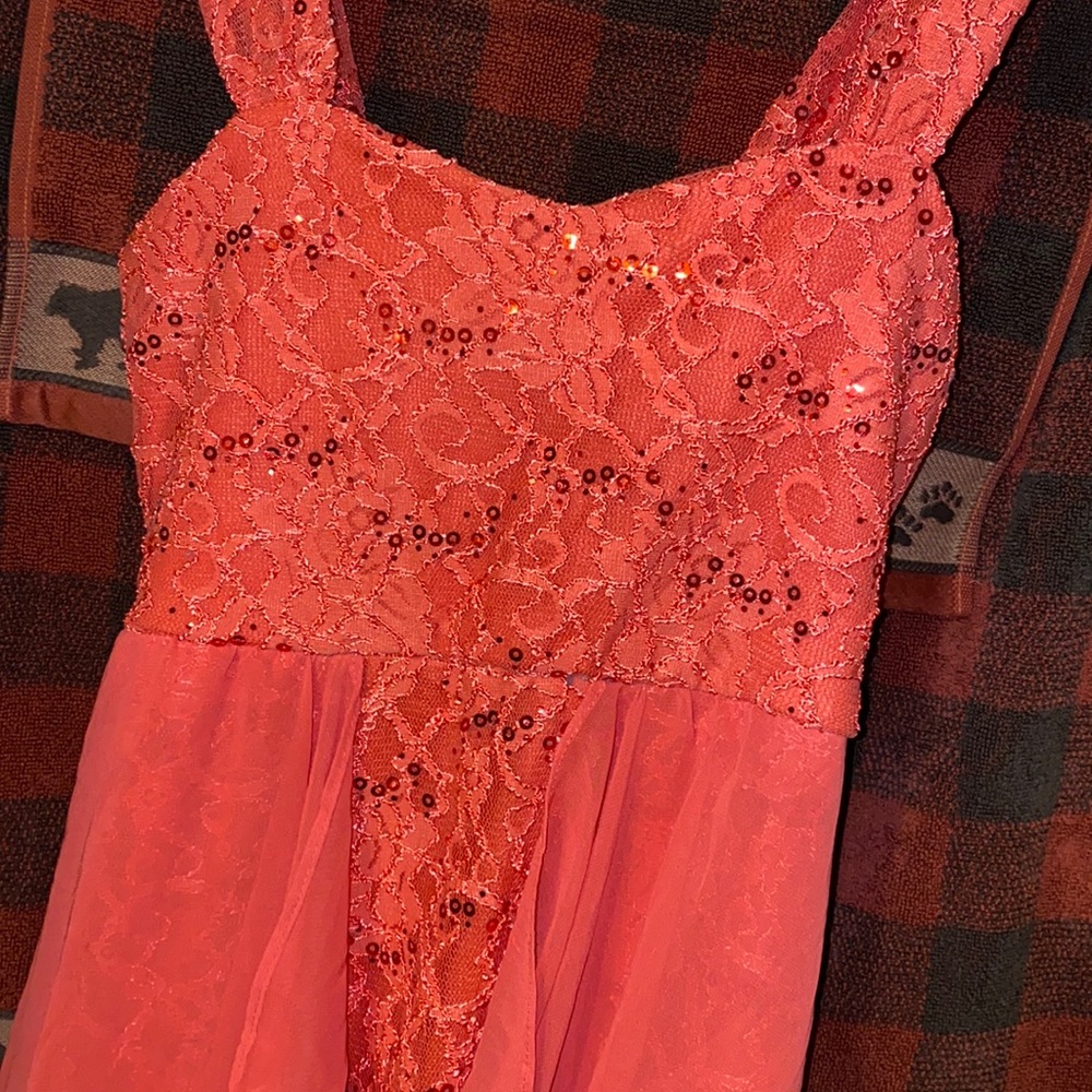 Girls Coral peach dress